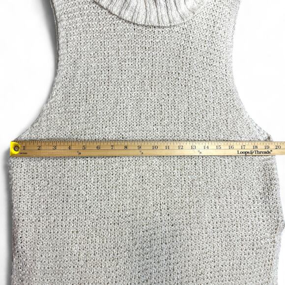 Free People Knit Sweater Tunic Dress S Boho Cozycore Minimalist Fall Layering - Picture 11 of 12